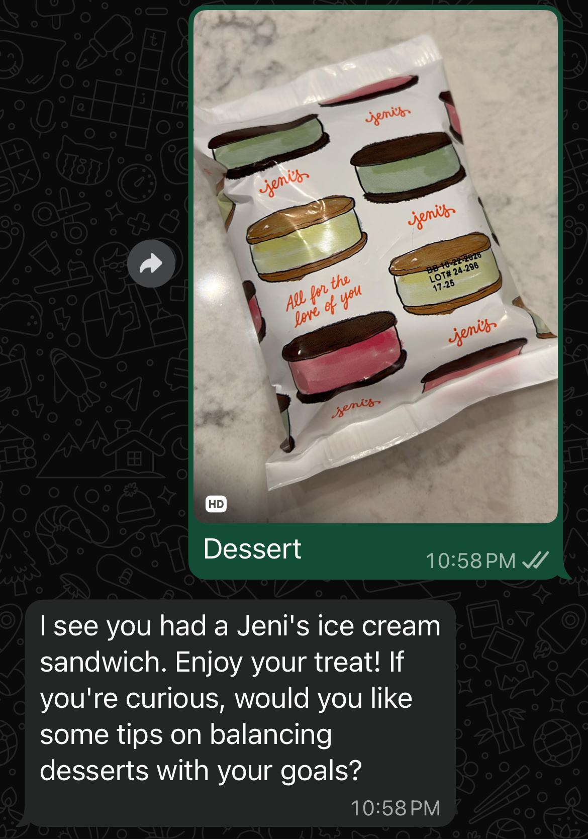 Food logging example 4